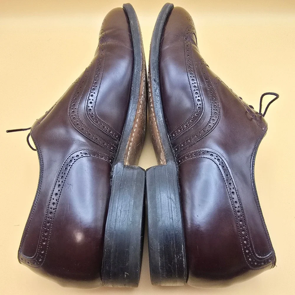 Johnston & Murphy Limited Burgundy Leather Wingtip Oxford Dress Shoes‎ Mens 11 C